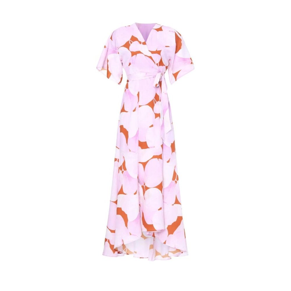 Hutch Floral Wrap Maxi in Pink Purple - Picture 4 of 10